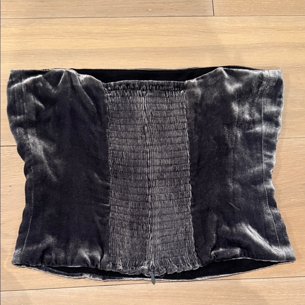 Grey Reformation Velvet Tube Top - Picture 2 of 3